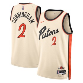 NBA Mænd Trøje Detroit Pistons Cade Cunningham 2024-25 Nike City Edition Hvid Swingman